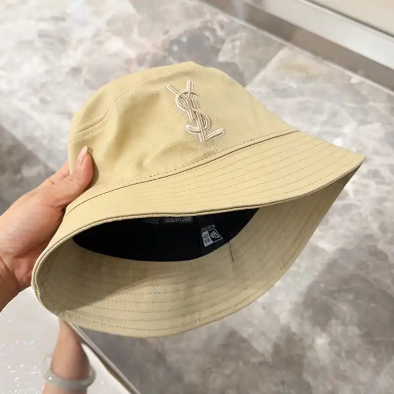 CHEAP Saint Laurent x New Era Cassandre Bucket Hat In Canvas Yellow 0128