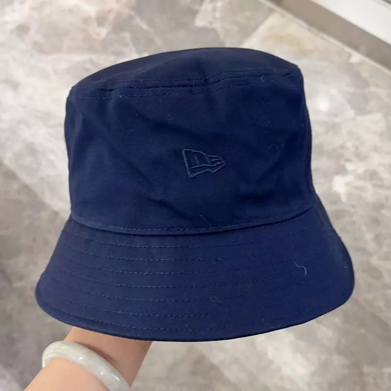 CHEAP Saint Laurent x New Era Cassandre Bucket Hat In Canvas Navy Blue 0116