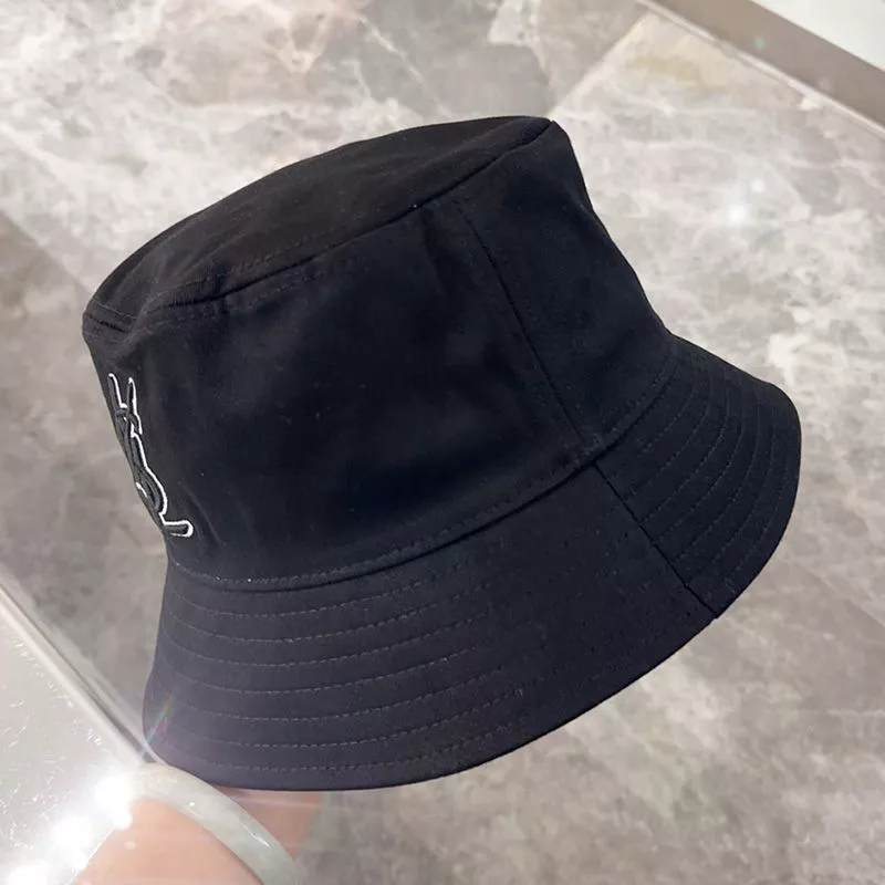 CHEAP Saint Laurent x New Era Cassandre Bucket Hat In Canvas Black 0115