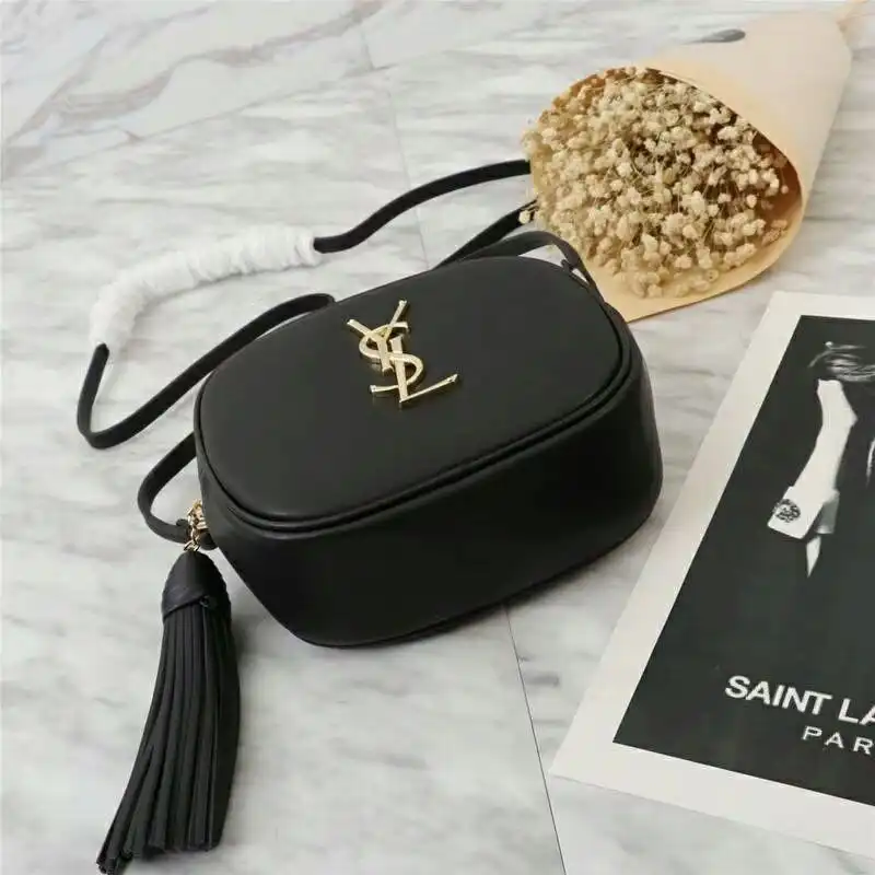 CHEAP Saint Laurent Blogger Bag In Leather Black Gold 0131