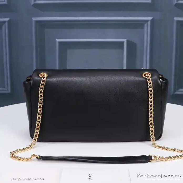 CHEAP Plunged Black Calypso Saint Bag Laurent Gold In Lambskin 0211