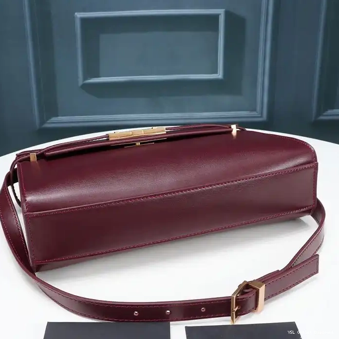 CHEAP In Bag Gold Leather Laurent Smooth Shoulder Burgundy Manhattan Saint 0213