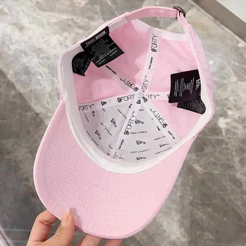 CHEAP Saint Laurent x New Era Cassandre Cap In Canvas Pink 0206