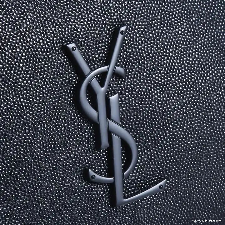 CHEAP Textured Monogram Belt Bag In Black Classic Saint Laurent Leather 0210