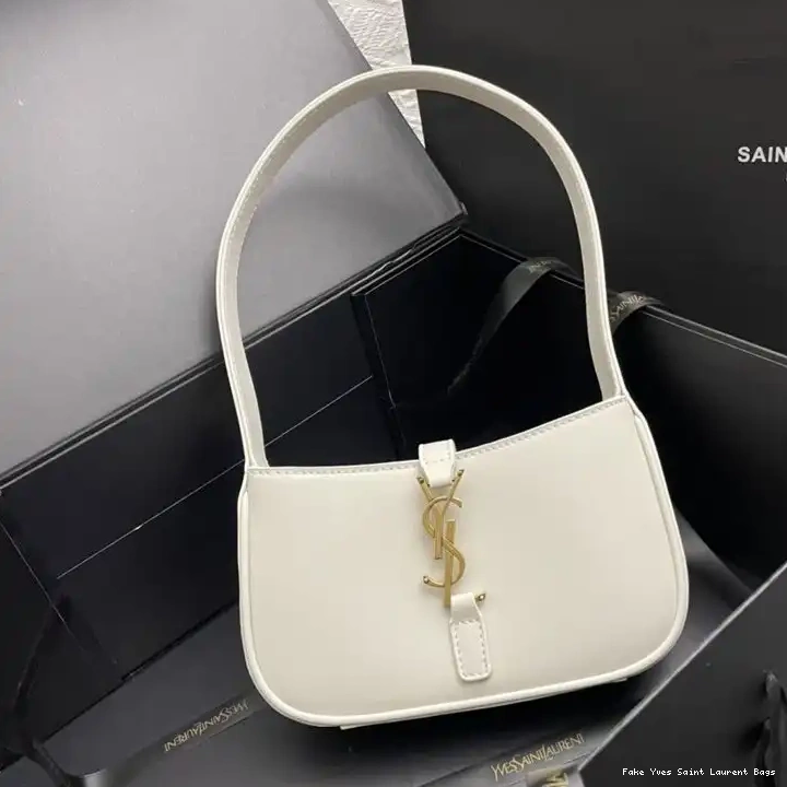 CHEAP Leather Saint Smooth 7 Le Mini Bag White In A Hobo Laurent 5 Gold 0212