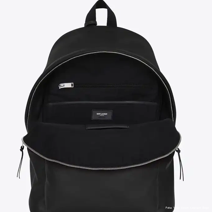 CHEAP Laurent Matte Saint In City Leather Backpack Black 0221