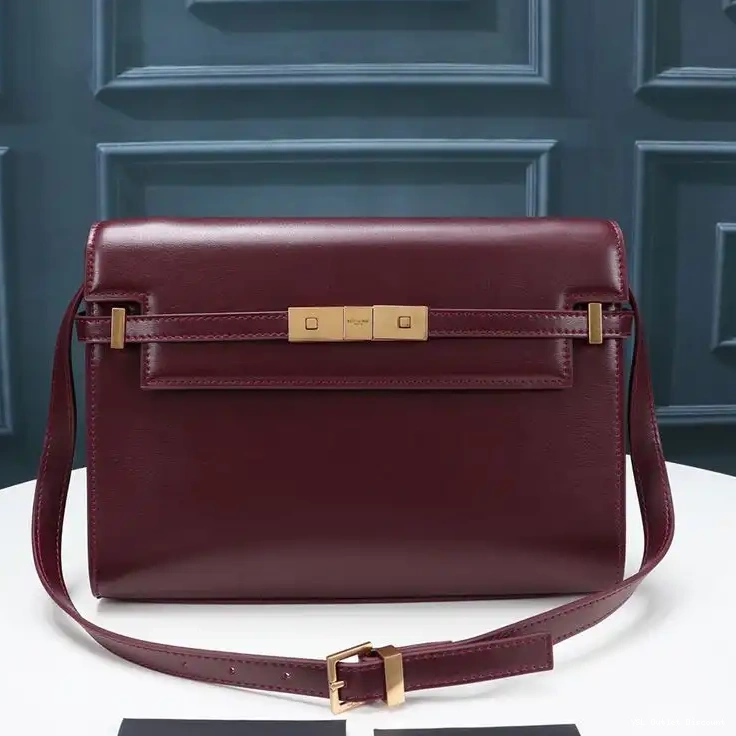 CHEAP In Bag Gold Leather Laurent Smooth Shoulder Burgundy Manhattan Saint 0213