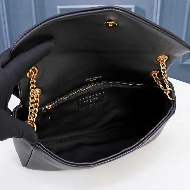 CHEAP Plunged Black Calypso Saint Bag Laurent Gold In Lambskin 0211