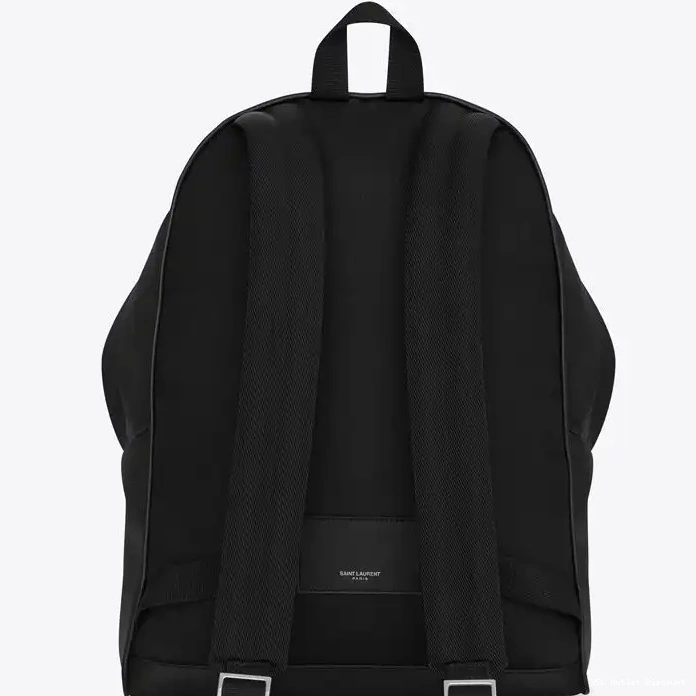 CHEAP Black City Leather Laurent In Matte Saint Backpack 0222