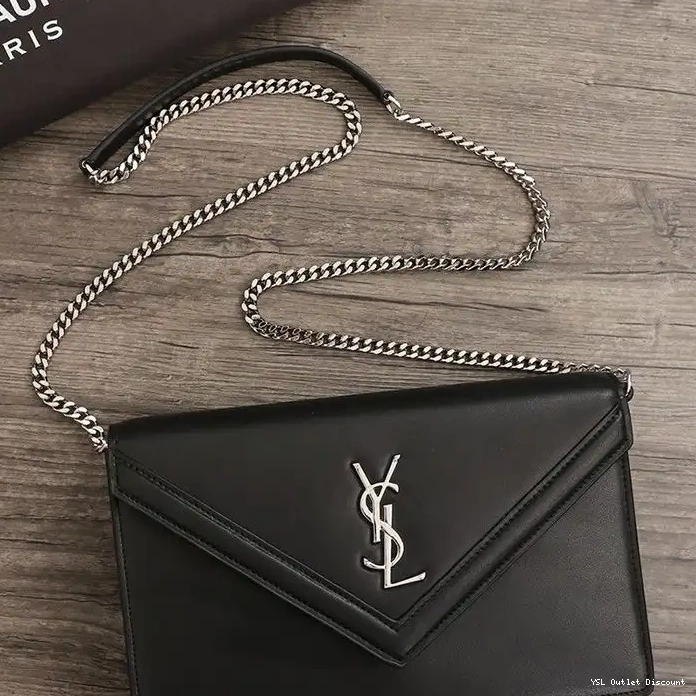 CHEAP Leather Silver Saint Laurent Chain Le Sept Black In Bag 0224