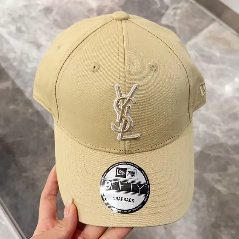 CHEAP Saint Laurent x New Era Cassandre Cap In Canvas Yellow 0205