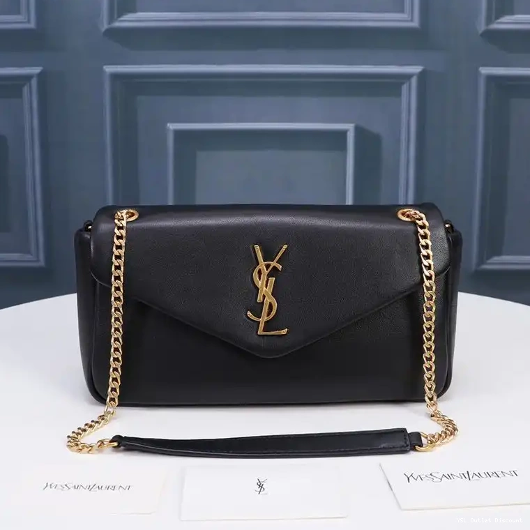 CHEAP Calypso Bag Laurent In Plunged Lambskin Saint Black Gold 0212