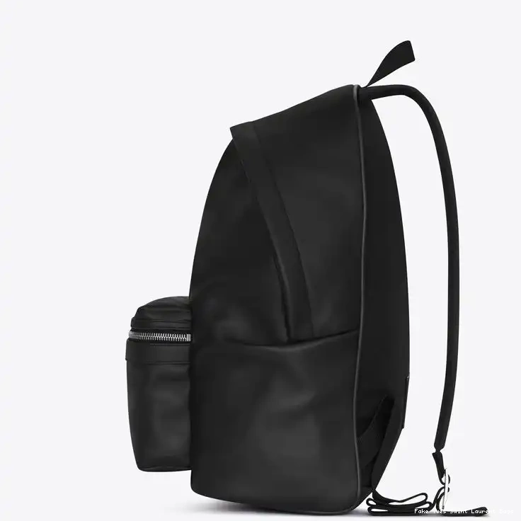 CHEAP Laurent Matte Saint In City Leather Backpack Black 0221