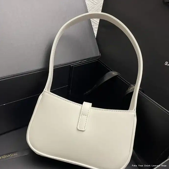 CHEAP Leather Saint Smooth 7 Le Mini Bag White In A Hobo Laurent 5 Gold 0212