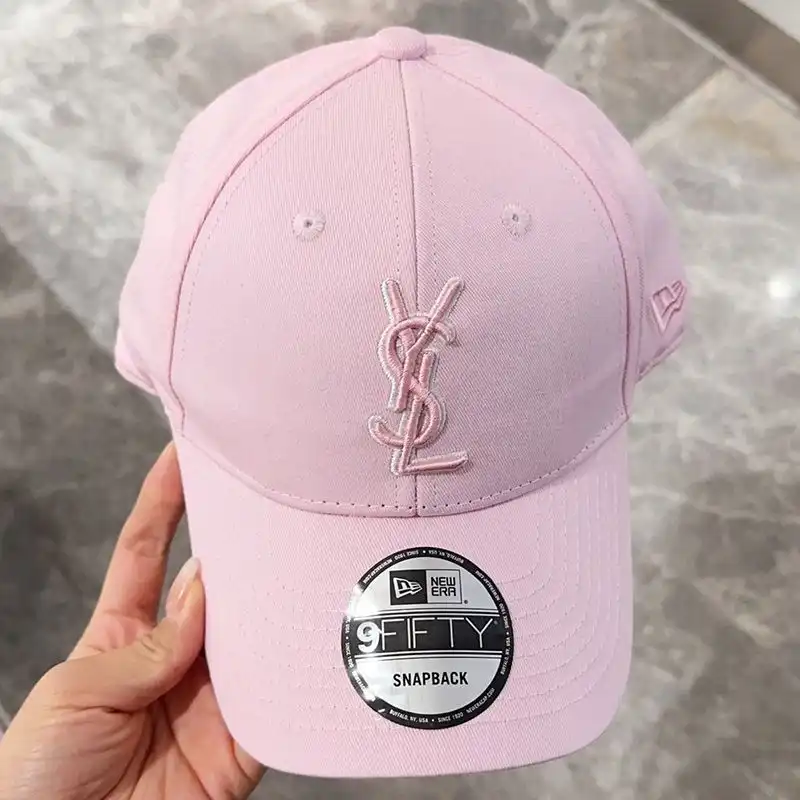 CHEAP Saint Laurent x New Era Cassandre Cap In Canvas Pink 0206