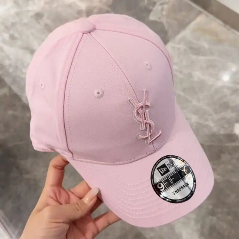 CHEAP Saint Laurent x New Era Cassandre Cap In Canvas Pink 0206