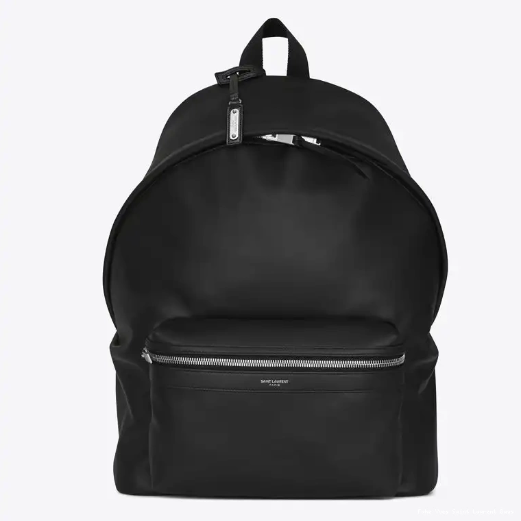 CHEAP Laurent Matte Saint In City Leather Backpack Black 0221