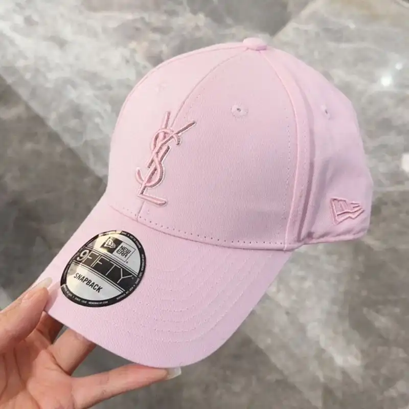 CHEAP Saint Laurent x New Era Cassandre Cap In Canvas Pink 0206